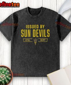 Official Arizona State Sun Devils washed t-shirt from the Athletic Department, perfect for fans and casual wear.