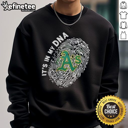 Official Athletics In My DNA Sweatshirt in navy blue, featuring a bold logo and comfortable fit for sports enthusiasts.