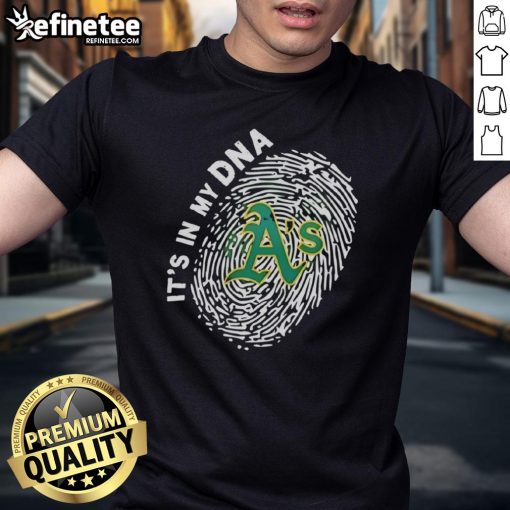 Official Athletics In My DNA T-Shirt featuring bold lettering and a sporty design for fitness enthusiasts and fans.
