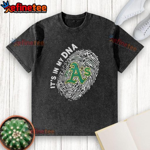 Official Athletics In My DNA washed t-shirt featuring a stylish design, perfect for sports enthusiasts and casual wear.