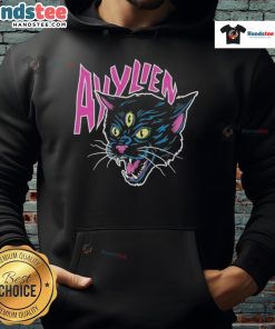 Official Ayylien 3 Eyed Cat Hoodie featuring a unique design with vibrant colors and a cozy fit for cat lovers.