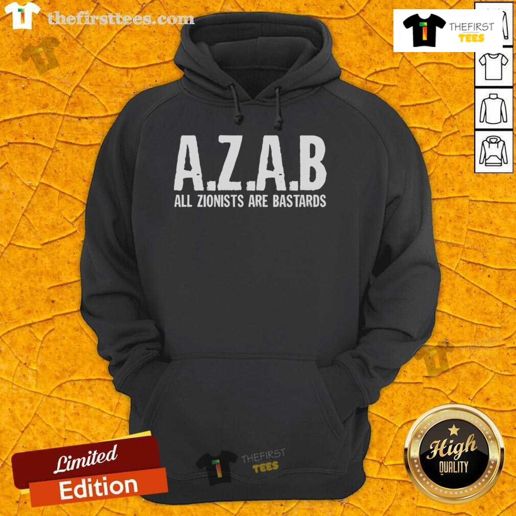 Official Azab All Zionists Are Bastards Ladies' Flowy Hoodie Official AZAB All Zionists Are Bastards Ladies Flowy Hoodie showcasing a stylish design for bold statement fashion.