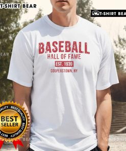 Official Baseball Hall of Fame Est 1939 Cooperstown NY T-Shirt featuring vintage design and iconic logo.
