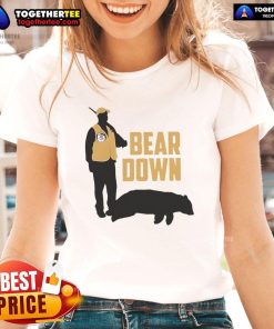 Official Bear Down Bear Hunting Ladies Tee - stylish women's shirt featuring a bear graphic for outdoor enthusiasts.