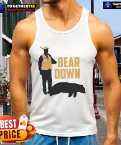 Official Bear Down Bear Hunting Tank Top featuring a bold graphic design, perfect for outdoor enthusiasts and hunters.