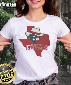 Official Beaumont Renegades Texas Map Ladies Tee featuring vibrant design, perfect for fans and local pride.