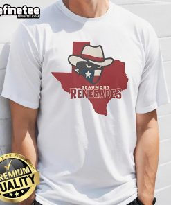Official Beaumont Renegades Texas Map T-Shirt featuring a detailed Texas map design, perfect for fans and locals.