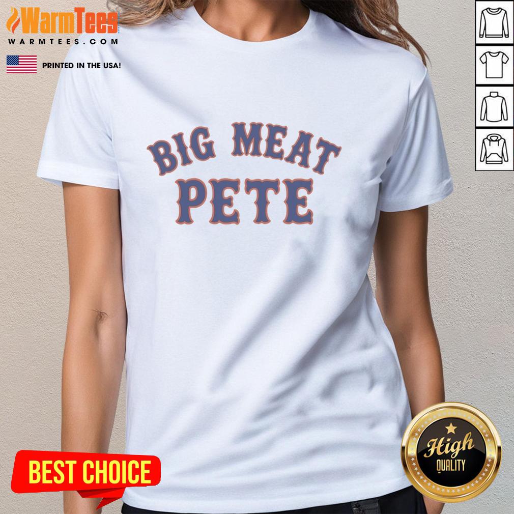 Official Big Meat Pete New York Mets Ladies Tee Official Big Meat Pete New York Mets Ladies Tee showcasing team colors and logo, perfect for female fans.