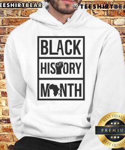Alt Text: Official Black History Month Africa Fist Hoodie featuring a bold fist graphic, celebrating African heritage and culture.