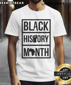 Official Black History Month Africa Fist T-Shirt featuring a bold graphic of an African fist symbolizing unity and empowerment.