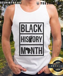 Official Black History Month Africa Fist Tank Top featuring a bold design celebrating African heritage and culture.