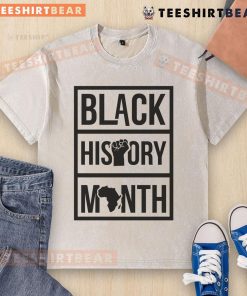 Official Black History Month Africa Fist Washed T-Shirt featuring a bold fist design celebrating African heritage.