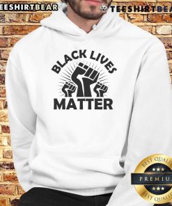 Black Lives Matter hoodie featuring a powerful black fist design, symbolizing unity and strength in the movement.