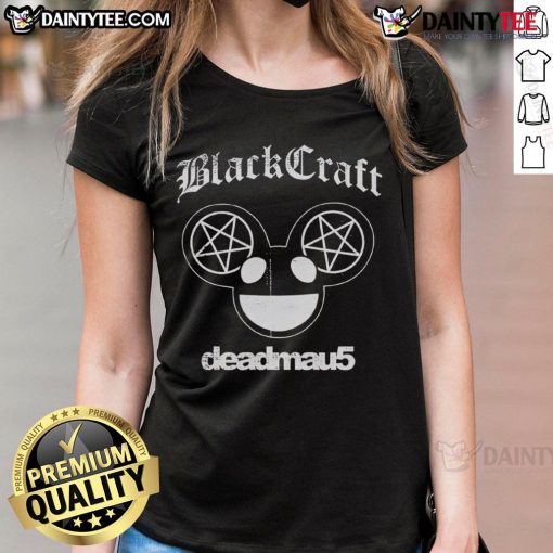 Official Blackcraft Ghosts N Stuff Deadmau5 Ladies Tee featuring a stylish design for fans of electronic music.