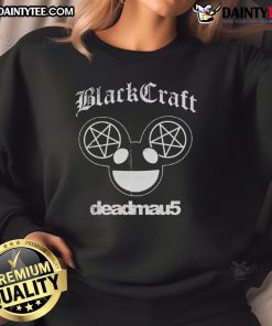 Official Blackcraft Ghosts N Stuff Deadmau5 sweatshirt featuring bold graphics and a comfortable fit for music fans.