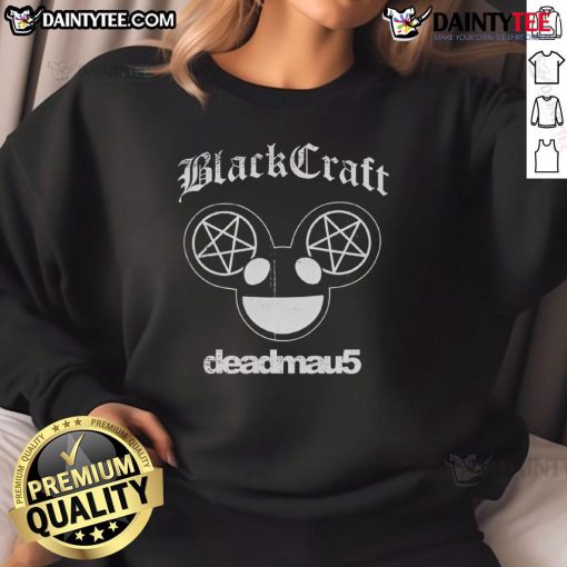 Official Blackcraft Ghosts N Stuff Deadmau5 sweatshirt featuring bold graphics and a comfortable fit for music fans.