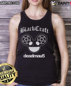 Alt Text: Official Blackcraft Ghosts N Stuff Deadmau5 tank top featuring vibrant graphics and a stylish design for music fans.