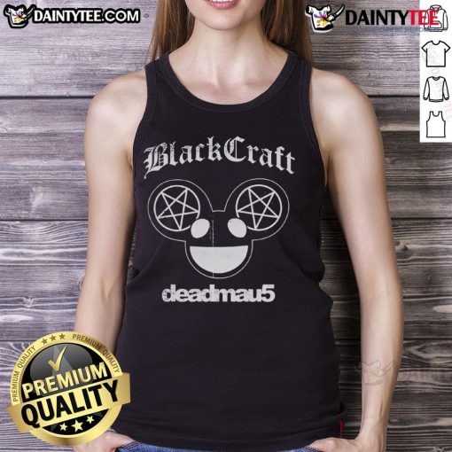 Alt Text: Official Blackcraft Ghosts N Stuff Deadmau5 tank top featuring vibrant graphics and a stylish design for music fans.