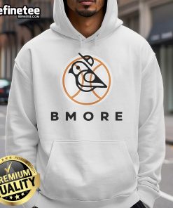 Alt Text: Official Baltimore Orioles logo hoodie featuring the iconic Bmore bird design for fans and collectors.
