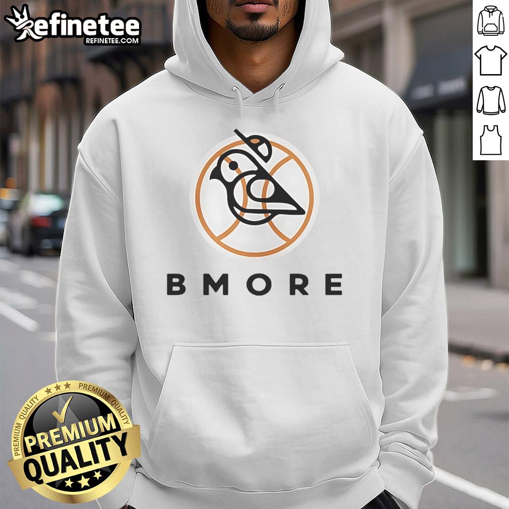 Official Bmore Bird Baltimore Orioles Logo Hoodie Alt Text: Official Baltimore Orioles logo hoodie featuring the iconic Bmore bird design for fans and collectors.