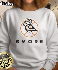 Official Baltimore Orioles logo sweatshirt featuring the Bmore Bird design, perfect for fans and casual wear.