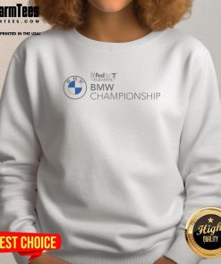 Alt Text: Official BMW Championship 2025 FedExCup Playoffs logo sweatshirt featuring stylish design and premium fabric.