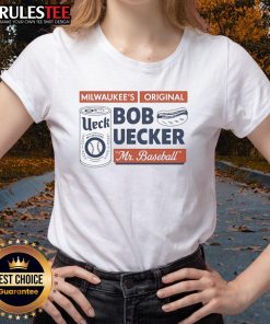Alt Text: Official Bob Uecker Mr. Baseball 2025 Ladies Tee featuring a stylish design, perfect for baseball fans and collectors.