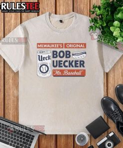 Alt Text: Official Bob Uecker Mr. Baseball 2025 washed t-shirt featuring vintage design and comfortable fit for fans.