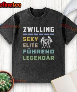 Official Bold German Gemini Typography T-Shirt featuring a sexy elite design for stylish twin enthusiasts.