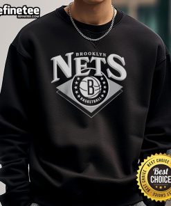 Official Brooklyn Nets NBA sweatshirt featuring team logo and stylish design, perfect for fans and casual wear.