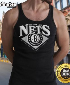 Official Brooklyn Nets NBA tank top featuring team logo and stylish design for fans and sports enthusiasts.