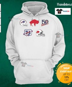 Official Buffalo Bills Farewell Season History Lock Hoodie showcasing team logo and design, perfect for fans.