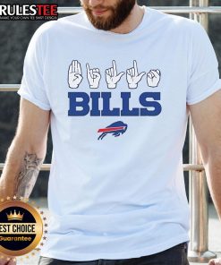 Buffalo Bills Football Homage Youth Love Sign T-Shirt featuring hand signals, perfect for young fans celebrating the team.