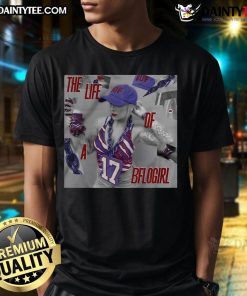 Official Buffalo Bills The Life Of A Bflogirl T-Shirt featuring team colors and logo, ideal for fans and casual wear.