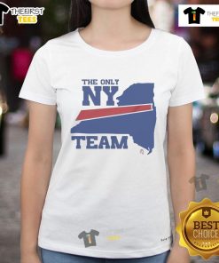 Official Buffalo Bills ladies tee showcasing the team's logo, perfect for female fans of the only New York team.