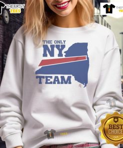 Official Buffalo Bills sweatshirt, the only New York team, showcasing team colors and logo for fans.