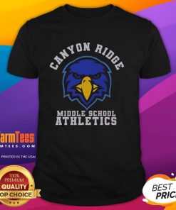 Official Canyon Ridge Crown Trio Eagle Athletics T-Shirt featuring a vibrant design and comfortable fit for fans.