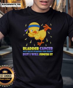 Official Cartoon Chick Karate Kick T-Shirt: Fighting Bladder Cancer with strength and determination. Empower your battle!