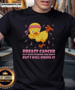 Official Cartoon Chick Karate Kick Breast Cancer T-Shirt design, showcasing empowerment in the fight against breast cancer.
