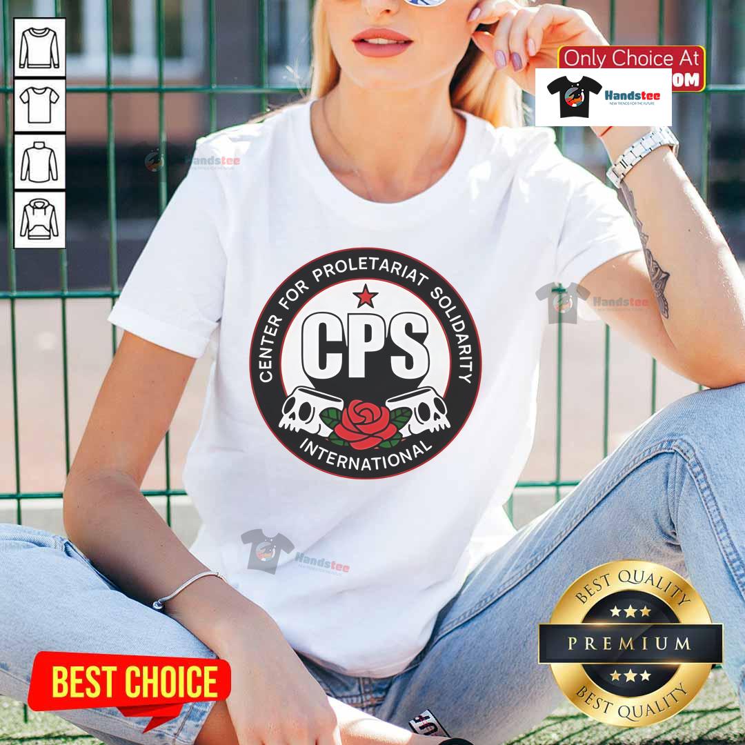 Official Center For Proletariat Solidarity Logo Ladies Tee Alt Text: Official Center for Proletariat Solidarity logo on a stylish ladies tee, promoting solidarity and unity.