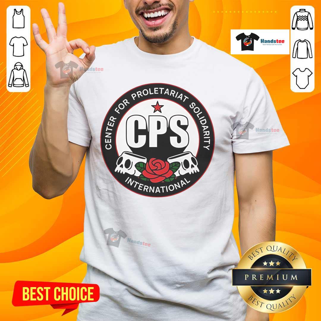 Official Center For Proletariat Solidarity Logo T Shirt Alt Text: Official Center For Proletariat Solidarity Logo T-Shirt featuring bold graphic design and vibrant colors for activists.