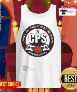Official Center for Proletariat Solidarity Logo tank top featuring bold design and vibrant colors for activist fashion.
