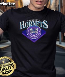 Official Charlotte Hornets NBA T-Shirt featuring team logo and colors, perfect for fans and sports enthusiasts.