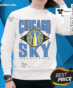 Alt Text: Vintage Chicago Sky basketball sweatshirt featuring the official logo, established 2006, perfect for fans.