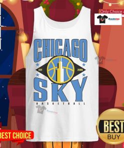 Alt Text: Vintage Chicago Sky Basketball tank top with official logo, established in 2006, showcasing a sporty design.