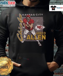 Official Chiefs Jared Allen Signature Hoodie featuring team colors and logo, perfect for fans and collectors.