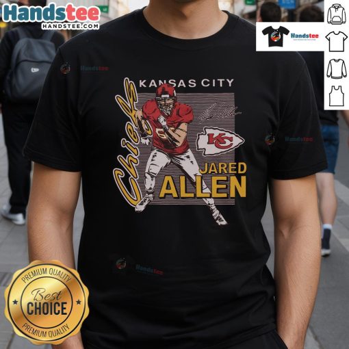 Official Chiefs Jared Allen Signature T-Shirt featuring bold graphics and the player's name for true fans.