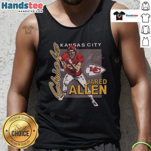 Official Chiefs Jared Allen Signature Tank Top featuring bold graphics and team colors, perfect for fans and collectors.