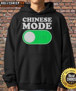 Stylish Official Chinese Mode ON Hoodie featuring bold graphics and a comfortable fit, perfect for casual wear.