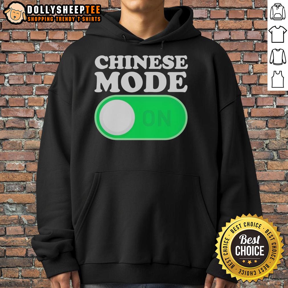 Official Chinese Mode On Hoodie Stylish Official Chinese Mode ON Hoodie featuring bold graphics and a comfortable fit, perfect for casual wear.